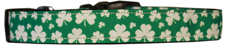 Shamrocks Nylon Dog Collar