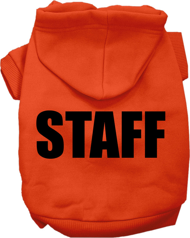 Staff Costume Screen Print Dog Hoodie Orange Size 4x