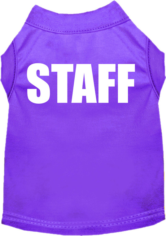 Staff Costume Screen Print Dog Shirt Purple Size Sm