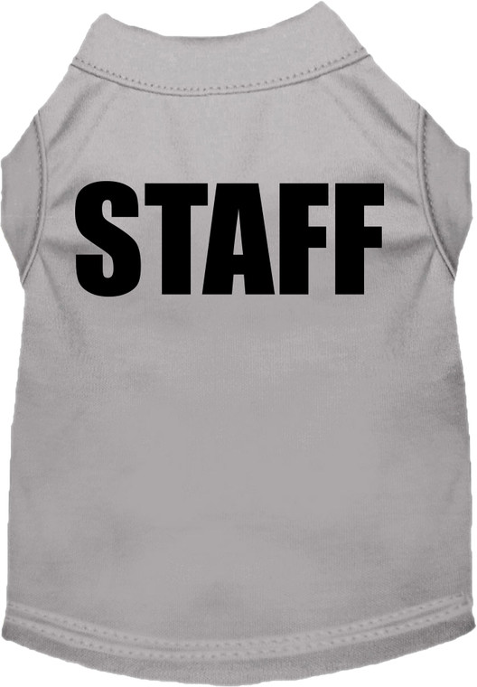 Staff Costume Screen Print Dog Shirt Grey Size Sm