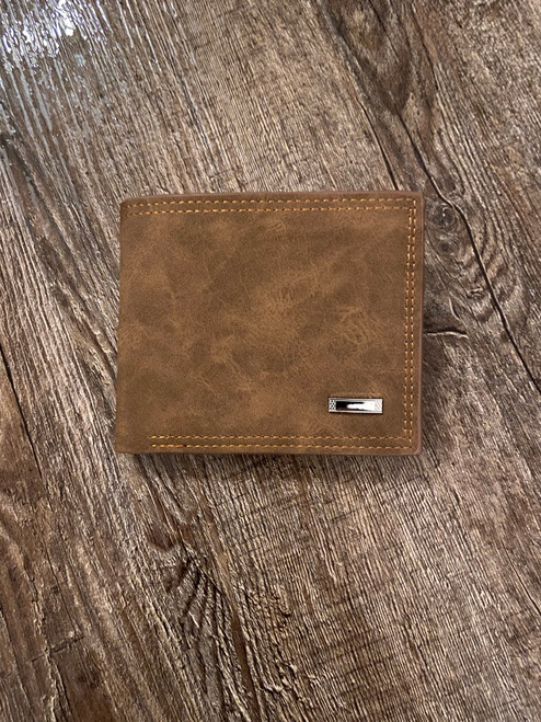 brown wallet with zipper