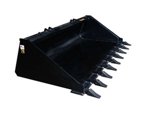 New Tomahawk 78" Heavy Duty Low Profile Smooth Bucket with Teeth New Tomahawk 78" Heavy Duty Low Profile Smooth Bucket with Teeth