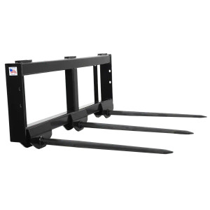 The Tomahawk Attachments Square Bale Hay Spear from for a skid steer. The Tomahawk Attachments Square Bale Hay Spear from for a skid steer.