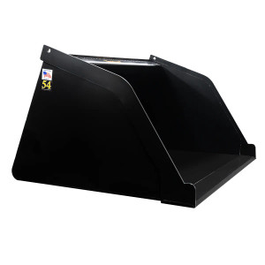 A Tomahawk Attachments 54" Dingo Snow/Mulch Bucket.