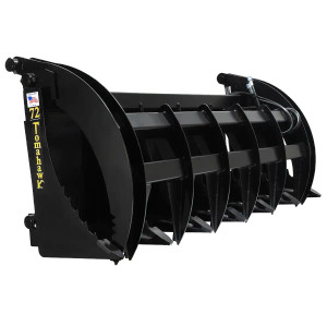 Tomahawk Attachments 72-inch standard duty rake grapple skid steer attachment with reinforced tines Tomahawk Attachments 72-inch standard duty rake grapple skid steer attachment with reinforced tines