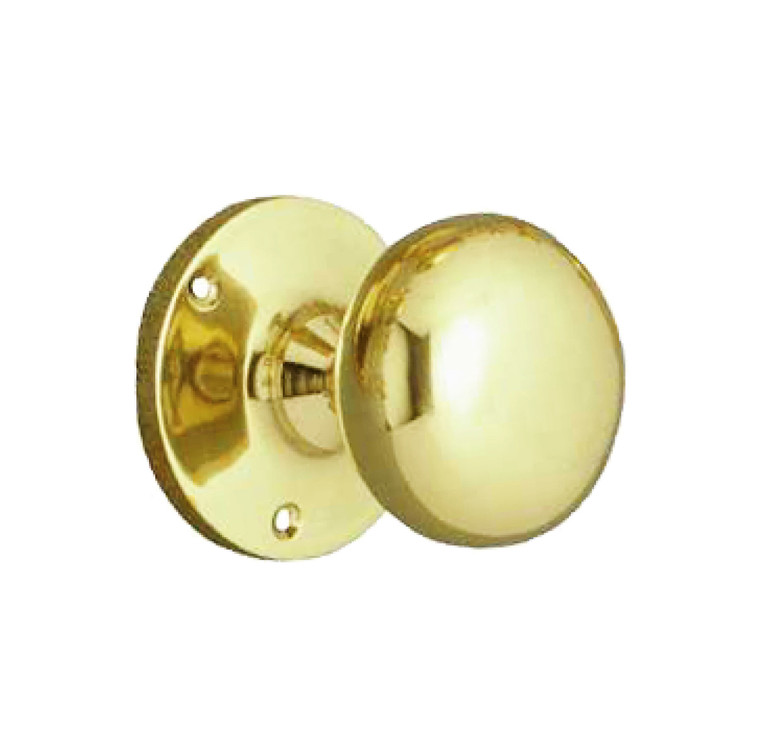 Door knob polished brass