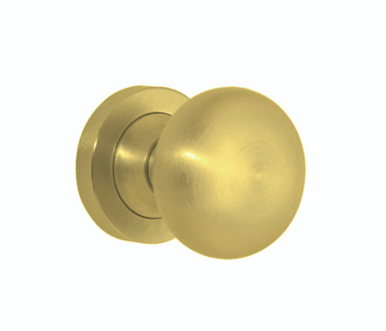 Polished brass door knob