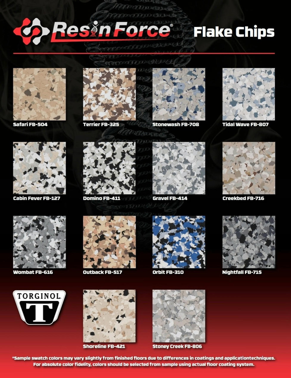 Flake 1/4" Epoxy Broadcast Chips 40 lb Box