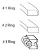 Piston Ring Set - Ford 7.3L Diesel Top Ring Is Not Keystone - Enginetech M41118