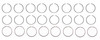 Piston Ring Set - Ford 7.3L Diesel Top Ring Is Not Keystone - Enginetech M41118