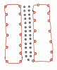 2004 Ford F-250 Super Duty 5.4L Engine Valve Cover Gasket VCF330-B -16
