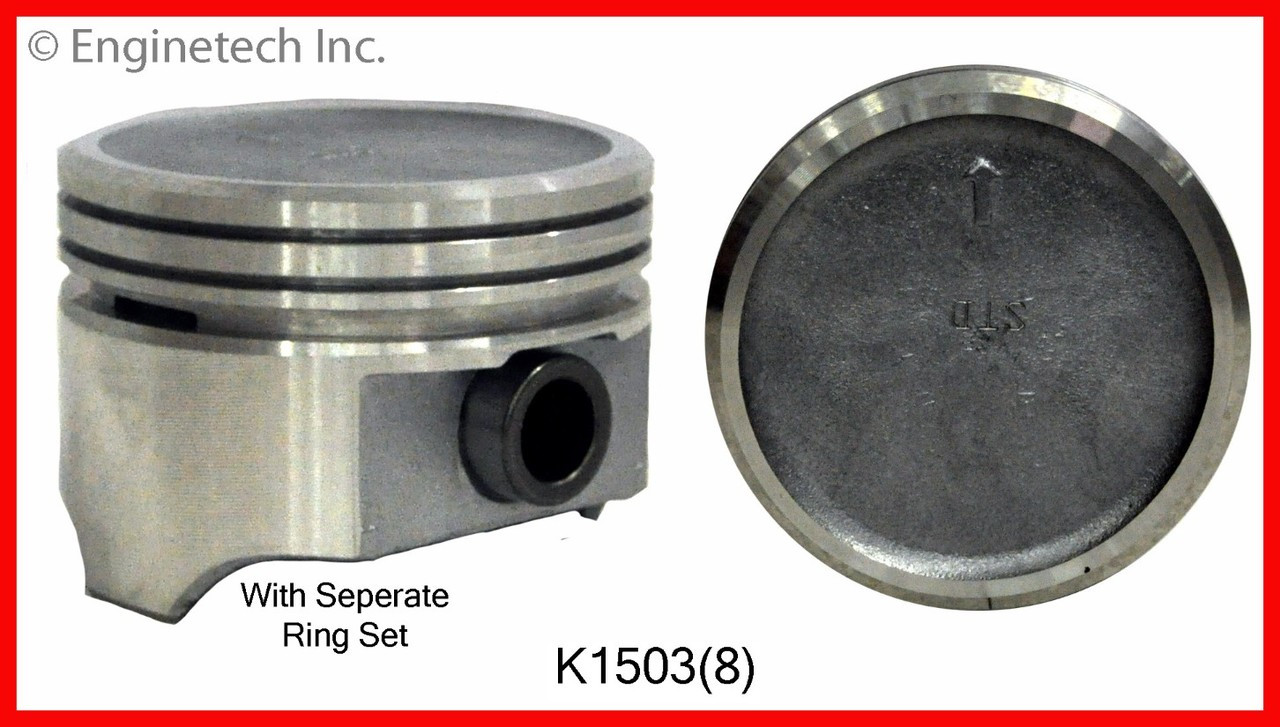 1986 Chevrolet G10 5.0L Engine Piston and Ring Kit K1503(8) -3660