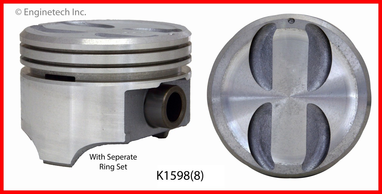 1987 Chevrolet R10 Suburban 5.0L Engine Piston and Ring Kit K1598(8) -54