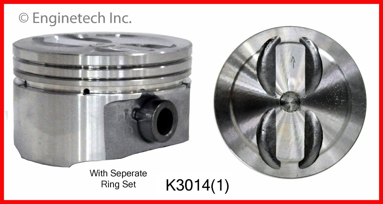 1992 Chevrolet C2500 4.3L Engine Piston and Ring Kit K3014(1) -4