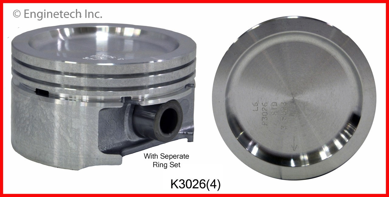 1994 Chevrolet LLV 2.2L Engine Piston and Ring Kit K3026(4) -40