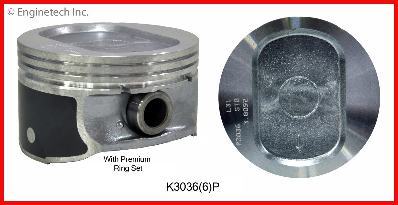 1998 Ford F-150 4.2L Engine Piston and Ring Kit K3036(6) -32