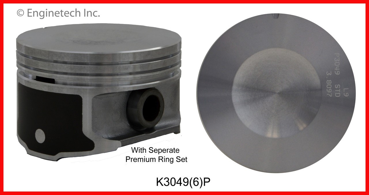 2003 Ford Mustang 3.8L Engine Piston and Ring Kit K3049(6) -76