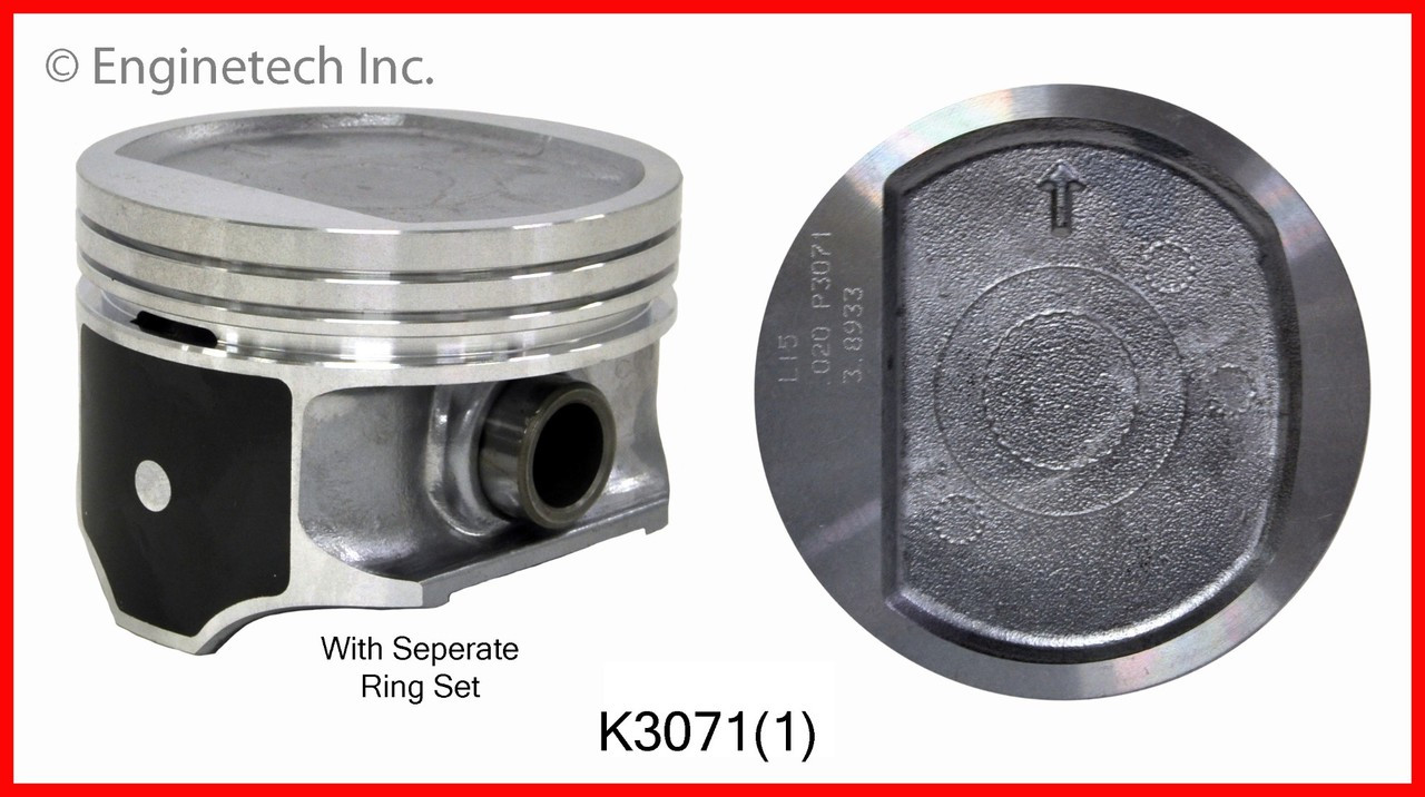 1997 Jeep TJ 2.5L Engine Piston and Ring Kit K3071(1) -9