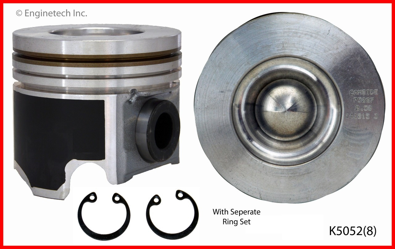 2005 Ford E-350 Super Duty 6.0L Engine Piston and Ring Kit K5052(8) -9