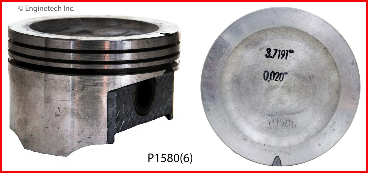 Engine Piston Set - Kit Part - P1580(6)