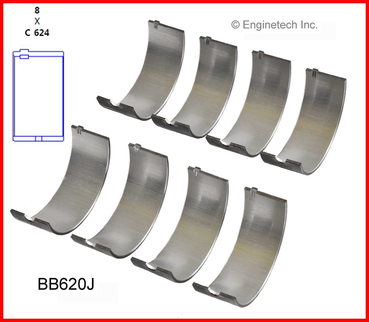 Engine Connecting Rod Bearing Set - Kit Part - BB620J