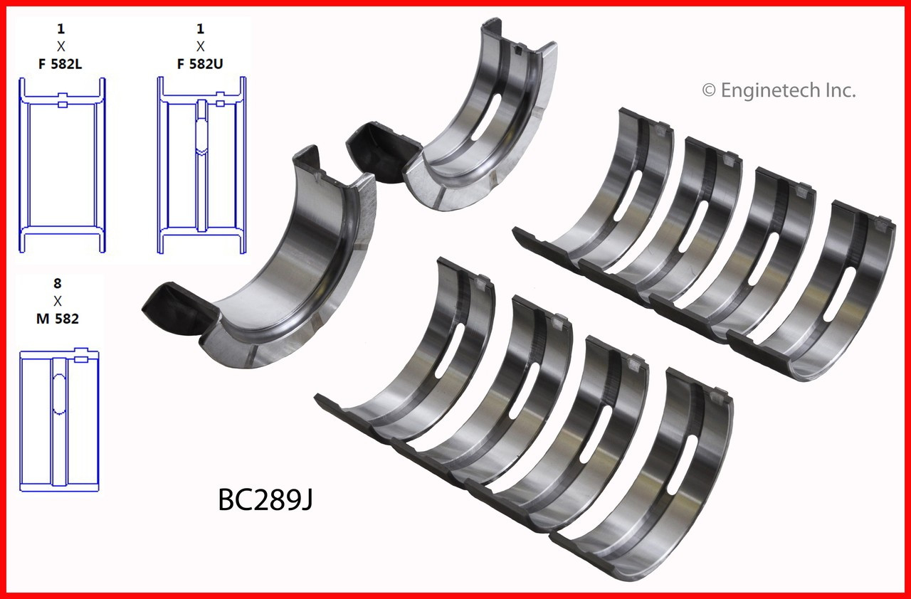 Engine Crankshaft Main Bearing Set - Kit Part - BC289J