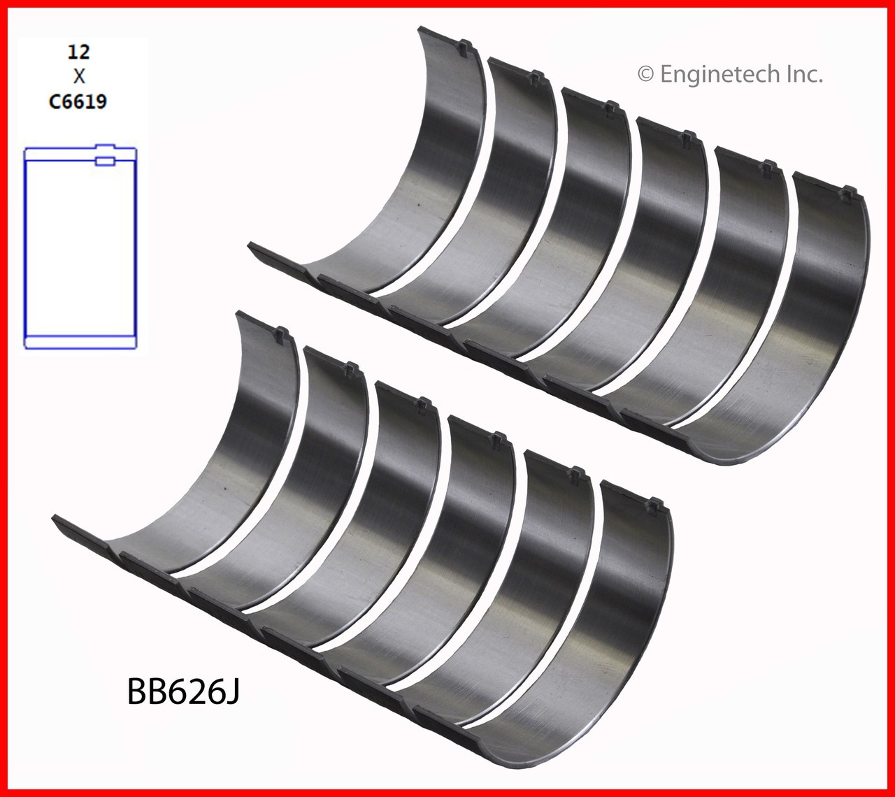 Engine Connecting Rod Bearing Set - Kit Part - BB626J