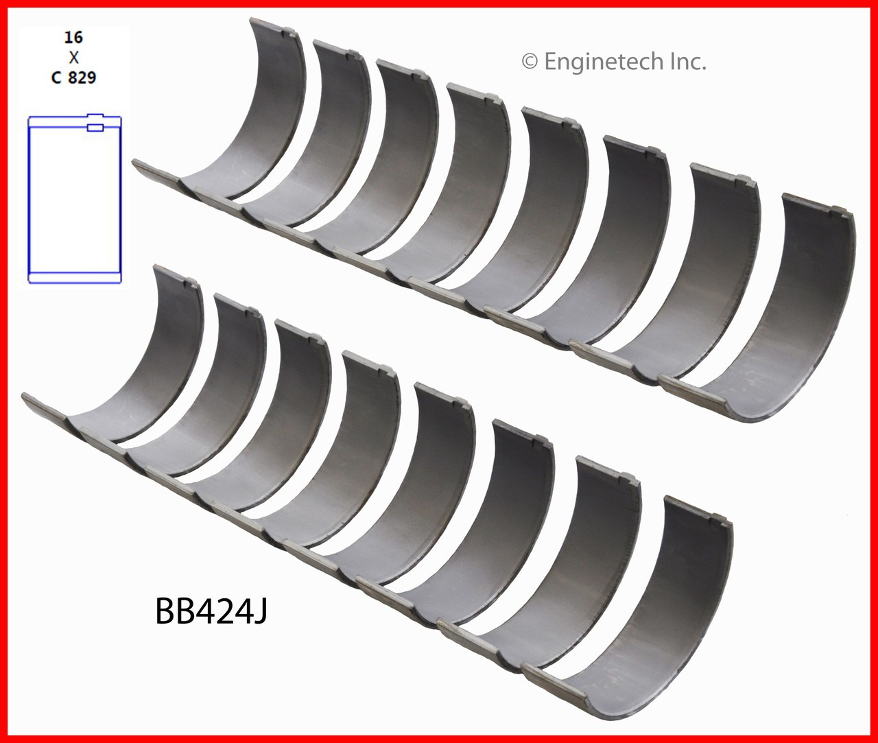 Engine Connecting Rod Bearing Set - Kit Part - BB424J