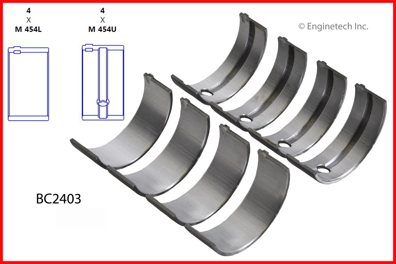 Engine Crankshaft Main Bearing Set - Kit Part - BC2403