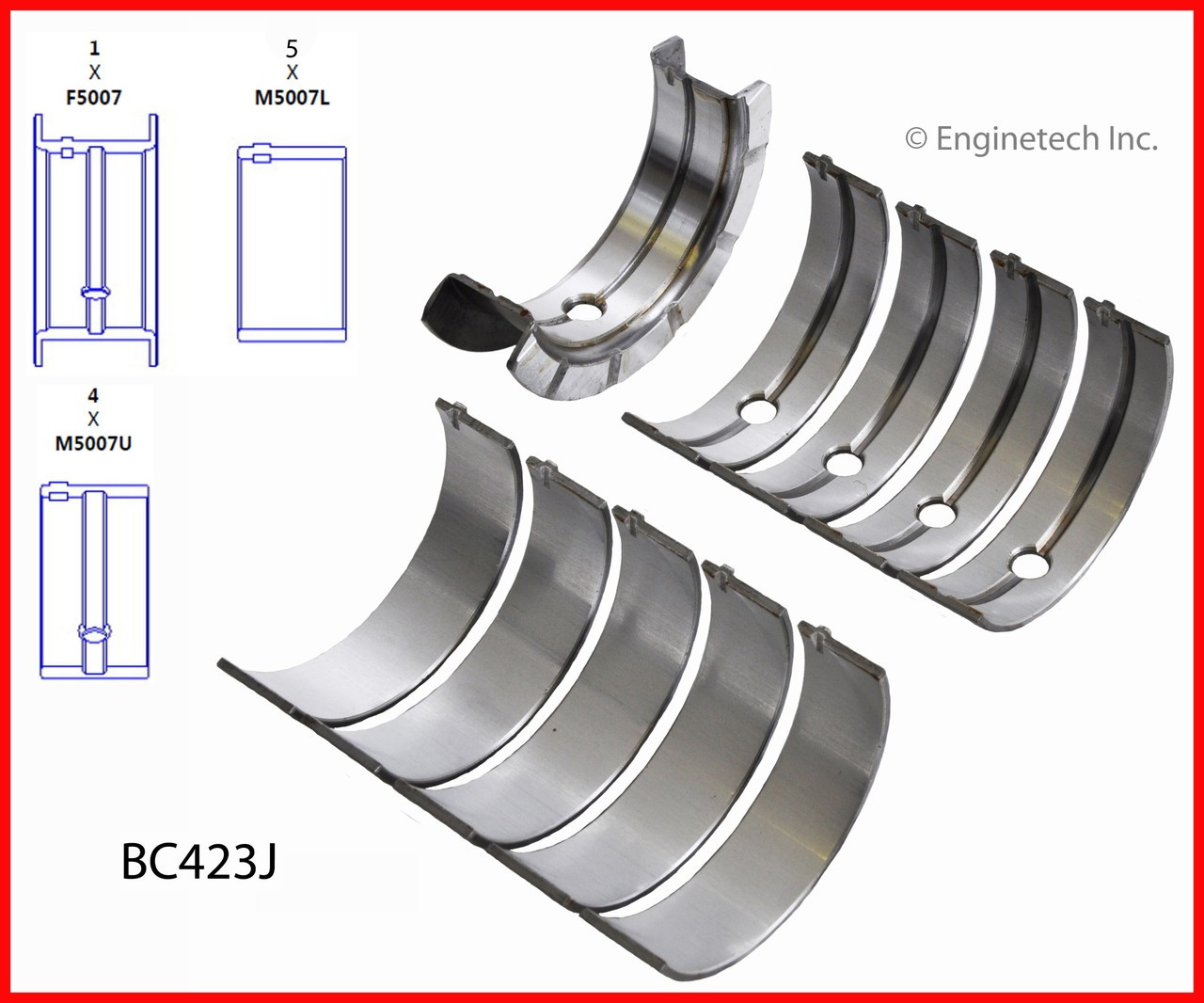 Engine Crankshaft Main Bearing Set - Kit Part - BC423J