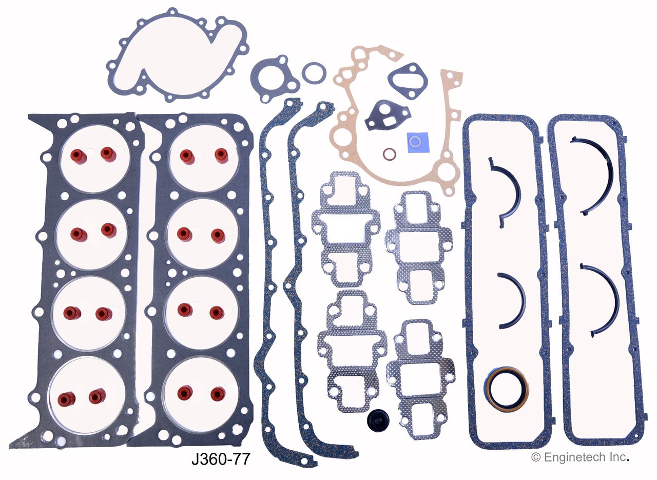 1989 Jeep Grand Wagoneer 5.9L Engine Gasket Set J360-77.P255