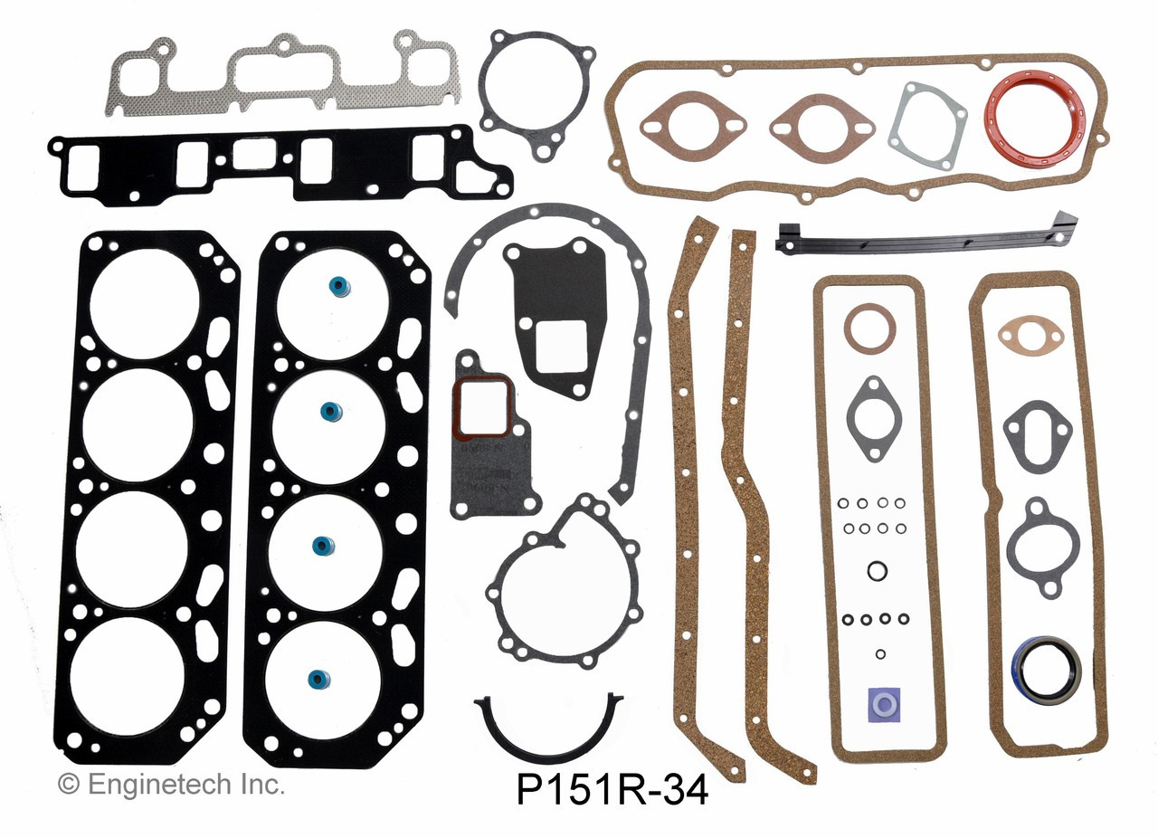 1986 Chevrolet S10 2.5L Engine Gasket Set P151R-34.P58