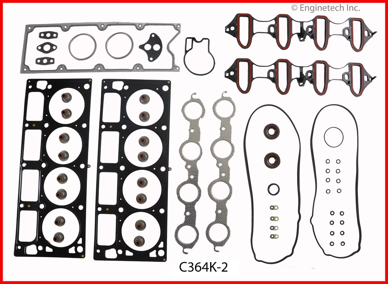 2002 Cadillac Escalade EXT 6.0L Engine Gasket Set C364K-2.P15