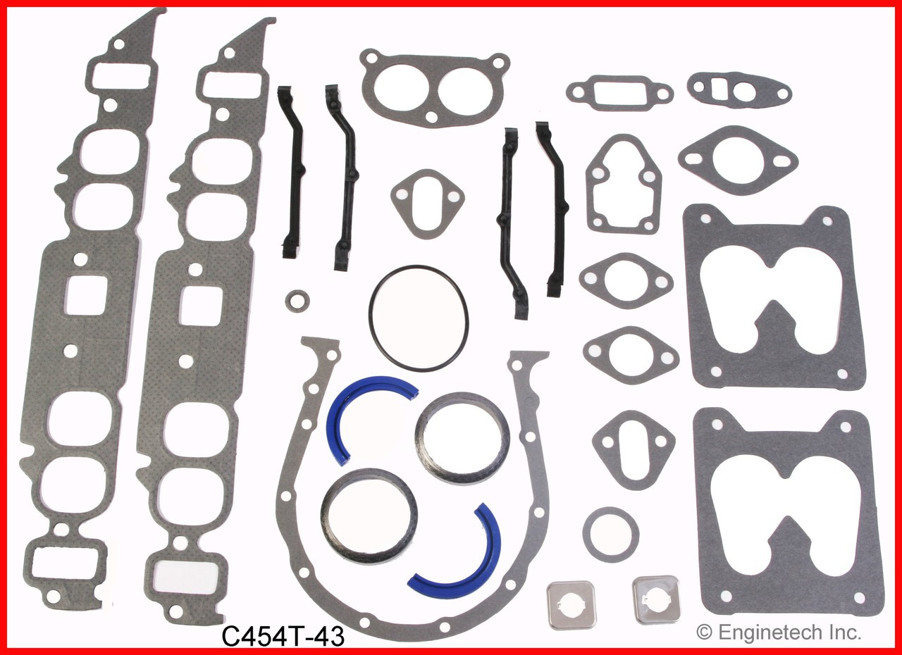 1990 Chevrolet V2500 Suburban 7.4L Engine Gasket Set C454T-43.P139