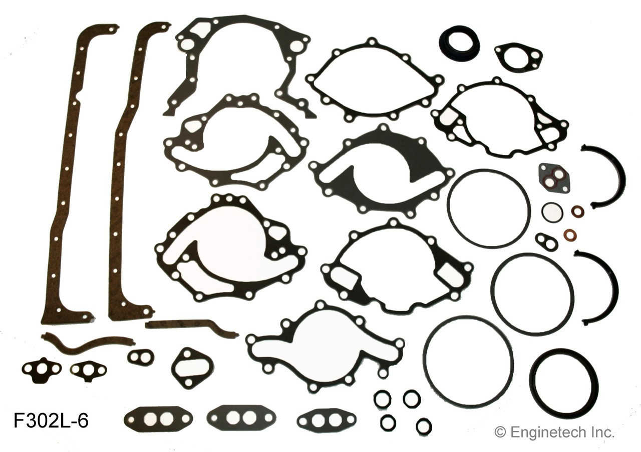 1992 Ford F-250 5.0L Engine Gasket Set F302L-6.P99