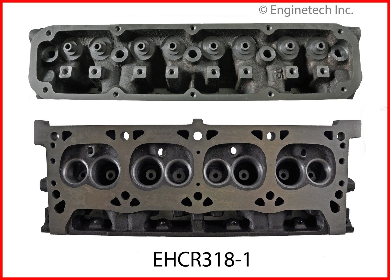 1992 Dodge B150 5.2L Engine Cylinder Head EHCR318-1.P1