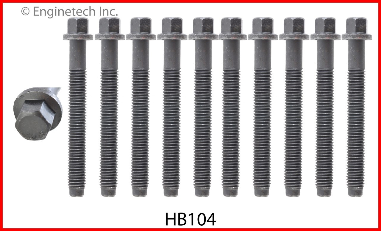 1996 Mazda B2300 2.3L Engine Cylinder Head Bolt Set HB104.P115