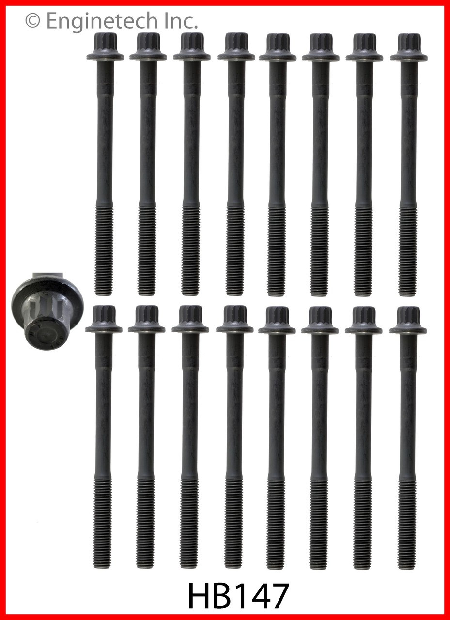2001 Mazda 626 2.5L Engine Cylinder Head Bolt Set HB147.P23
