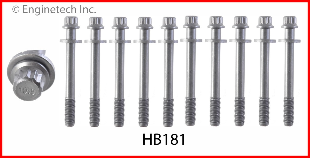 2004 Dodge Stratus 2.4L Engine Cylinder Head Bolt Set HB181.P49