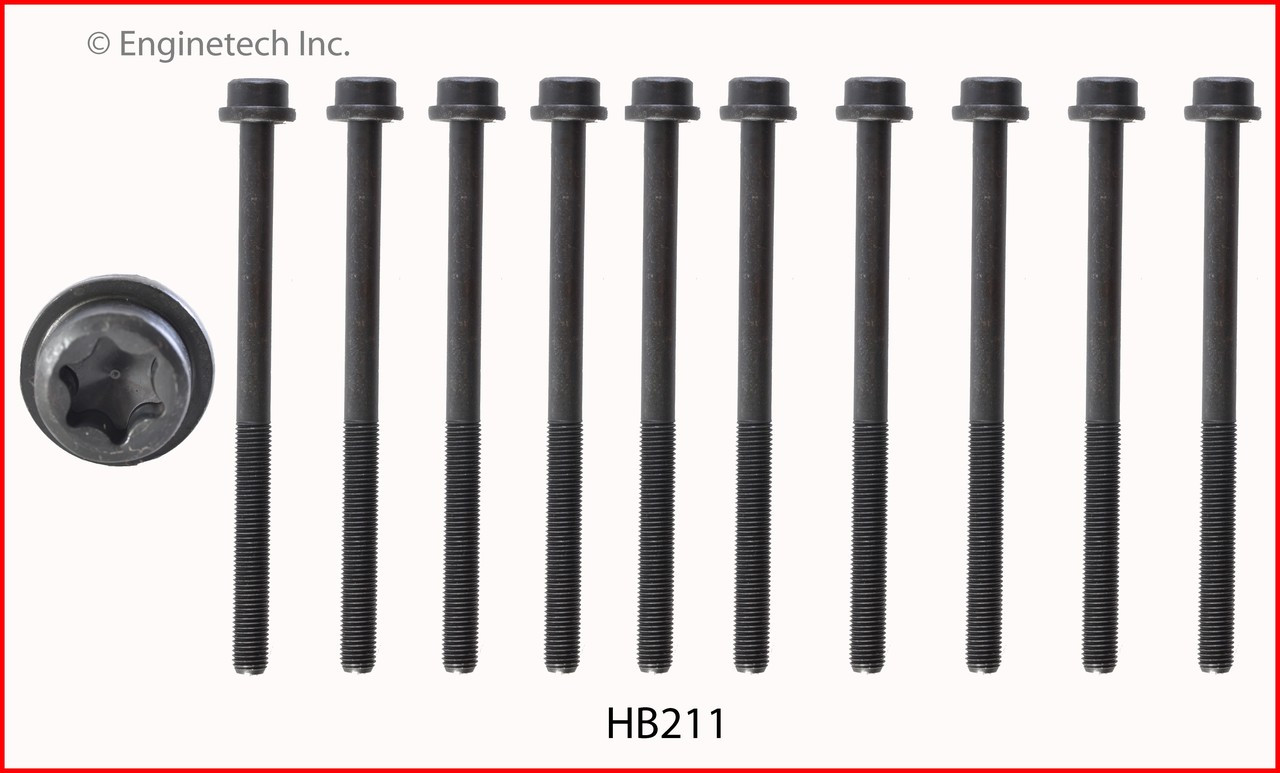 2013 Mazda 3 2.5L Engine Cylinder Head Bolt Set HB211.P176