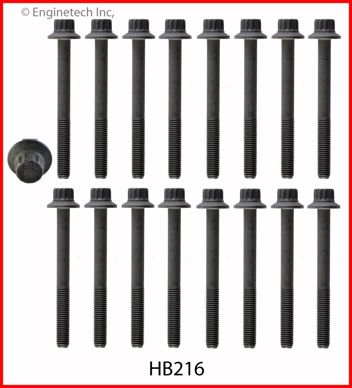 1992 Mazda 929 3.0L Engine Cylinder Head Bolt Set HB216.P3
