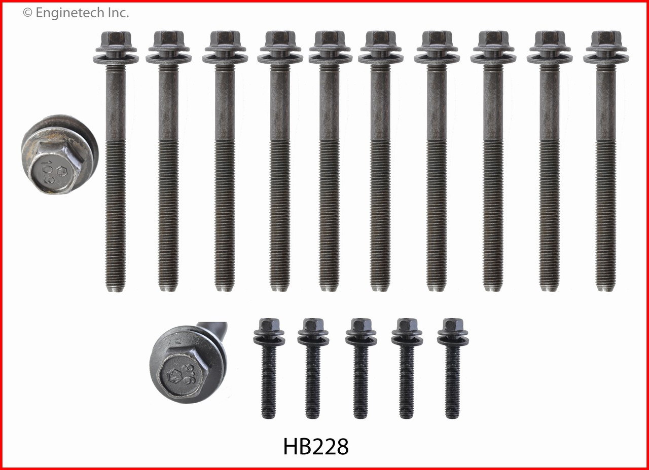 2011 Dodge Challenger 6.4L Engine Cylinder Head Bolt Set HB228.P106