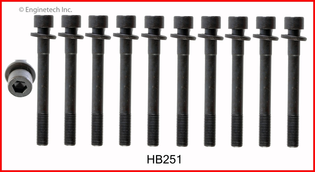 2001 Hyundai Accent 1.6L Engine Cylinder Head Bolt Set HB251.P1