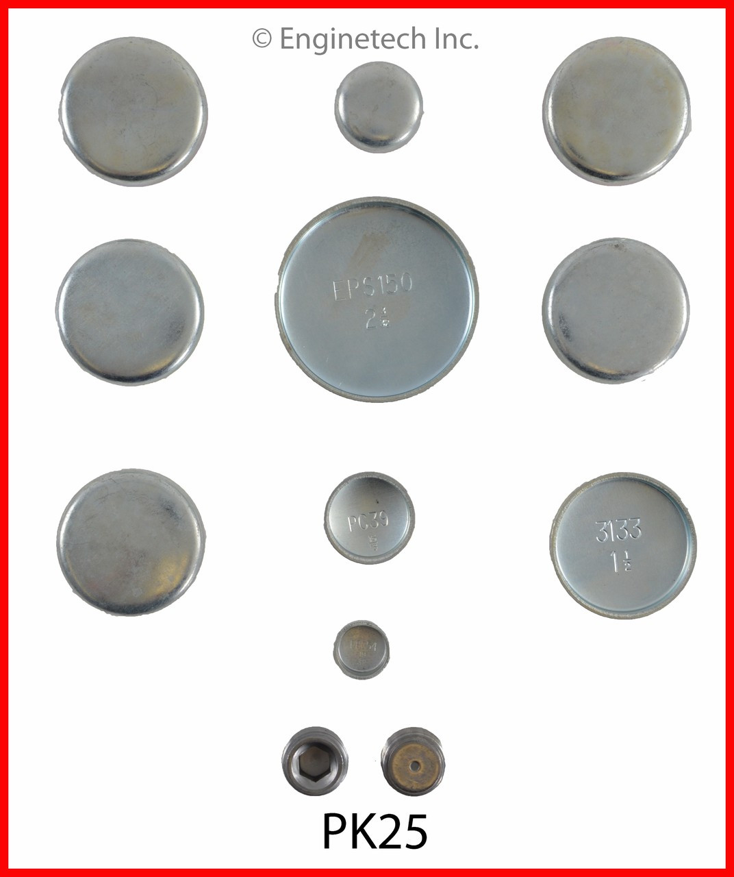 1987 Cadillac Brougham 5.0L Engine Expansion Plug Kit PK25.P1216