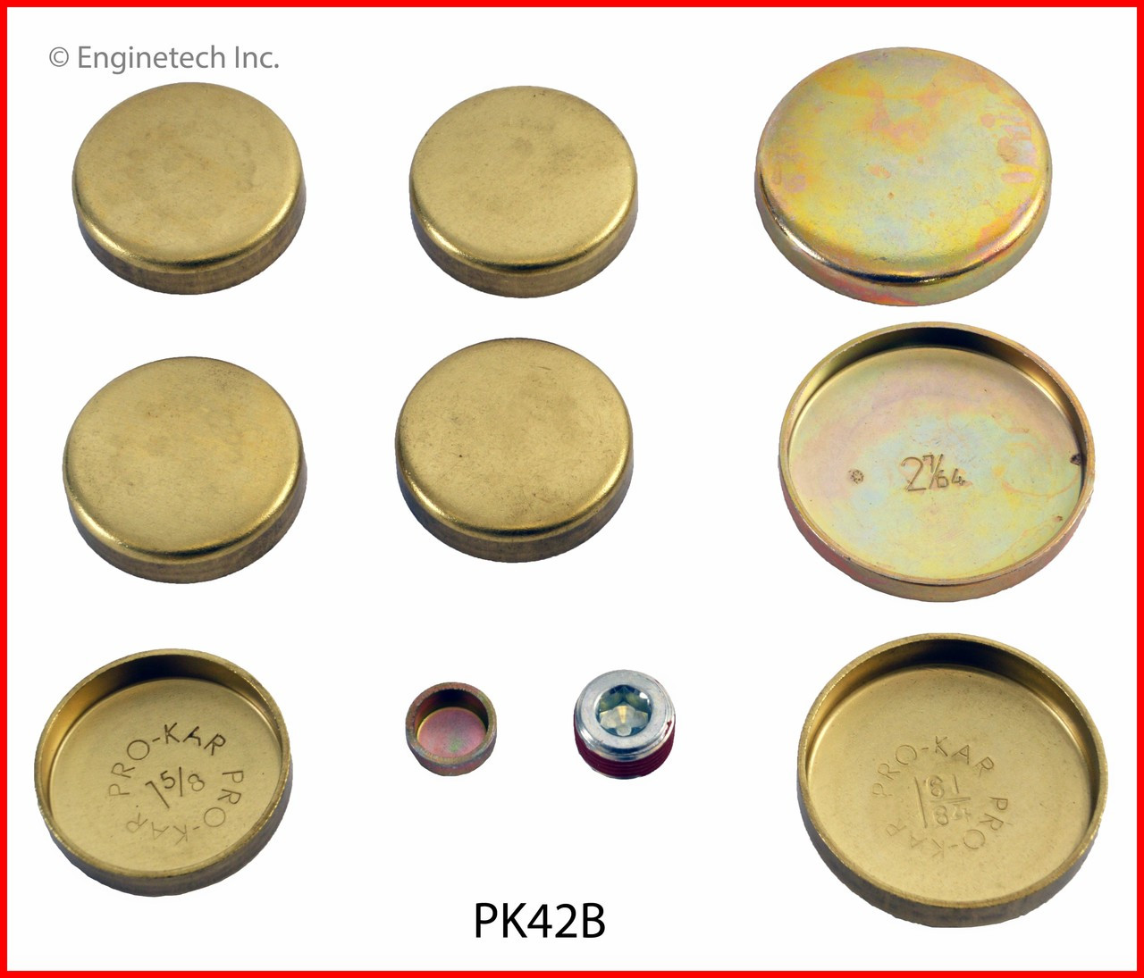 1991 Pontiac 6000 2.5L Engine Expansion Plug Kit PK42B.P167