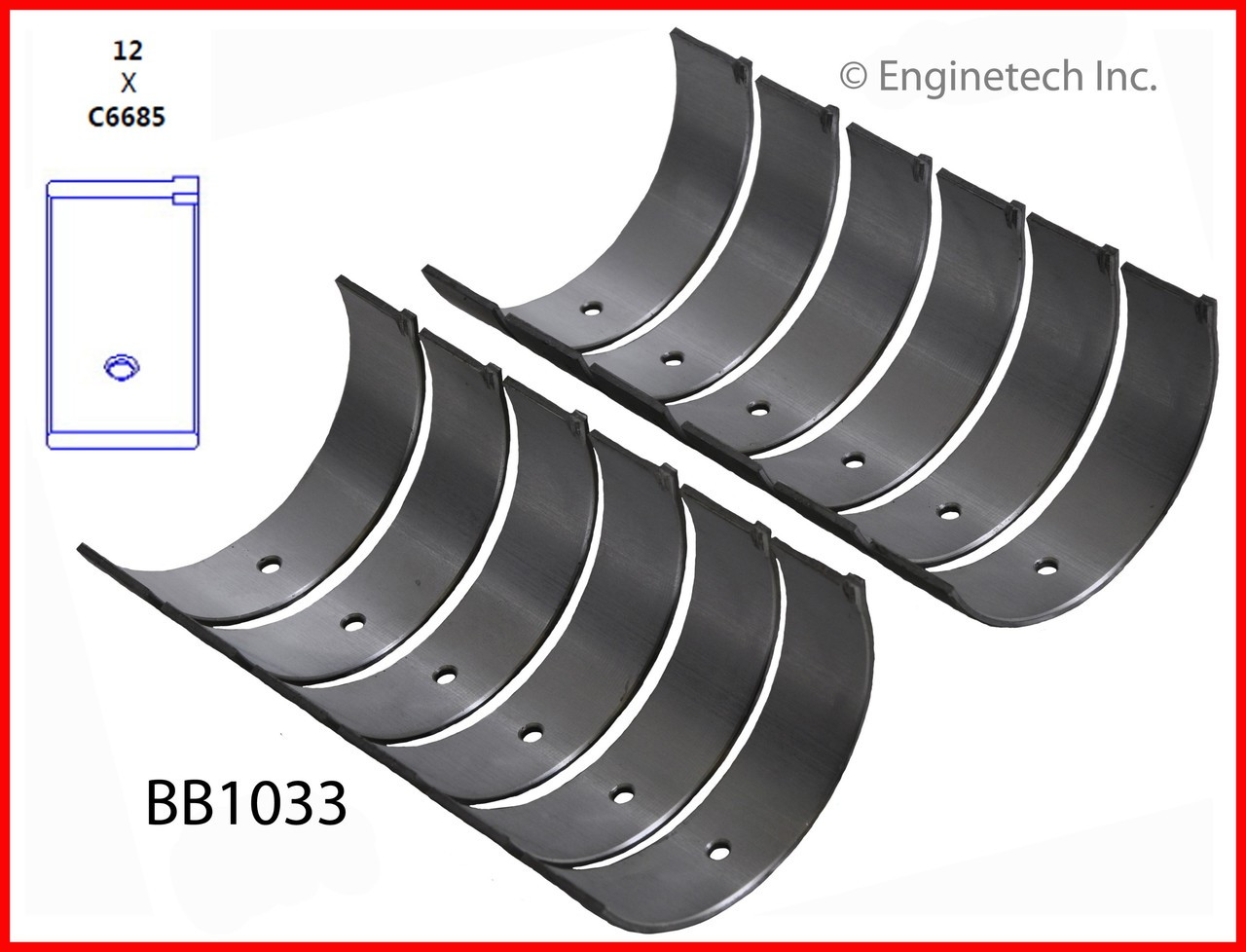 2001 Isuzu Rodeo 3.2L Engine Connecting Rod Bearing Set BB1033.P117