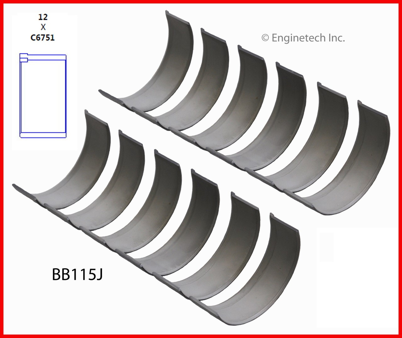 2002 Mazda MPV 3.0L Engine Connecting Rod Bearing Set BB115J.P135