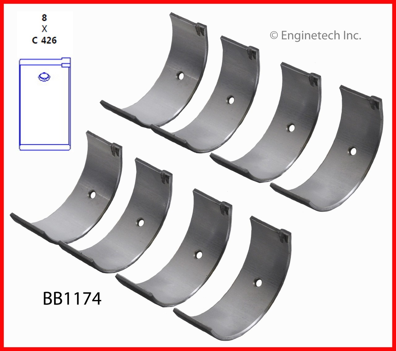 1993 Nissan Sentra 1.6L Engine Connecting Rod Bearing Set BB1174.P87