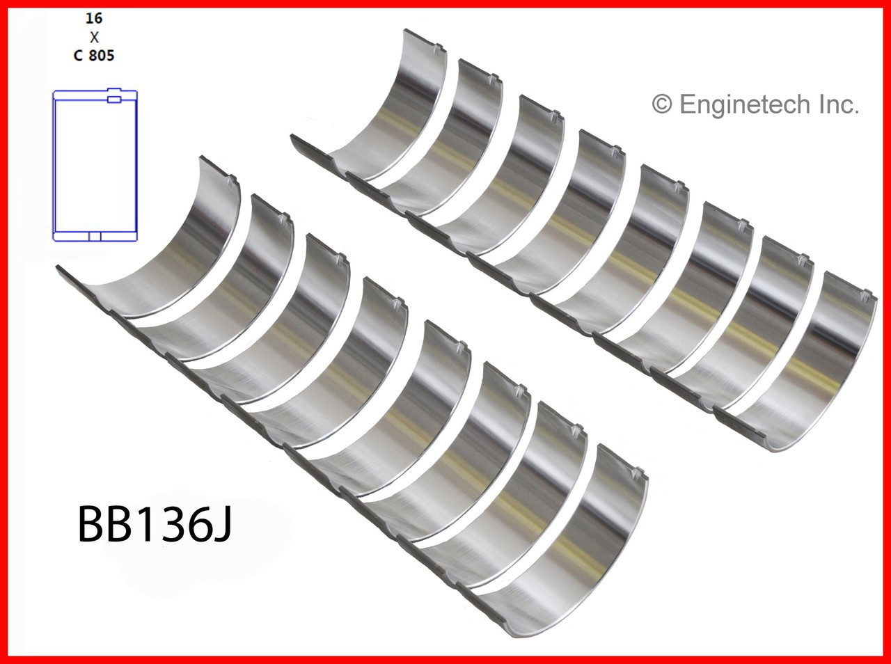 1986 Dodge B250 5.9L Engine Connecting Rod Bearing Set BB136J.P6595