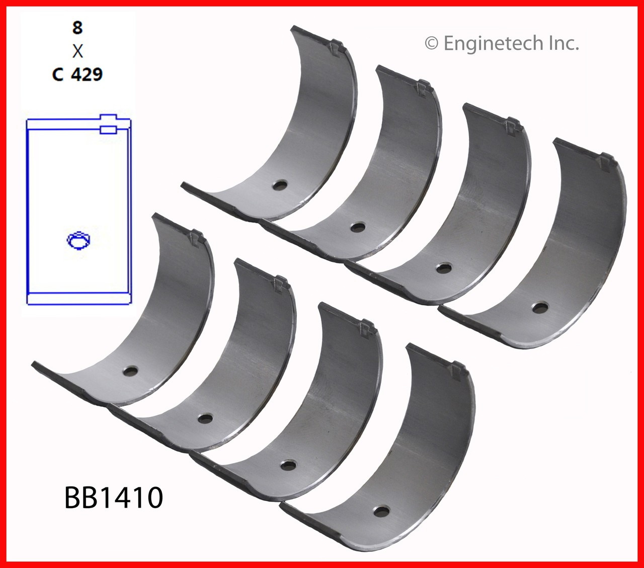 1991 Toyota Celica 1.6L Engine Connecting Rod Bearing Set BB1410.P93
